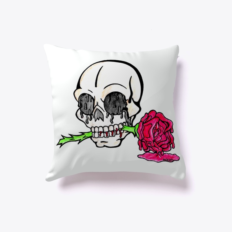 Pillow "Bones Blood and Roses"