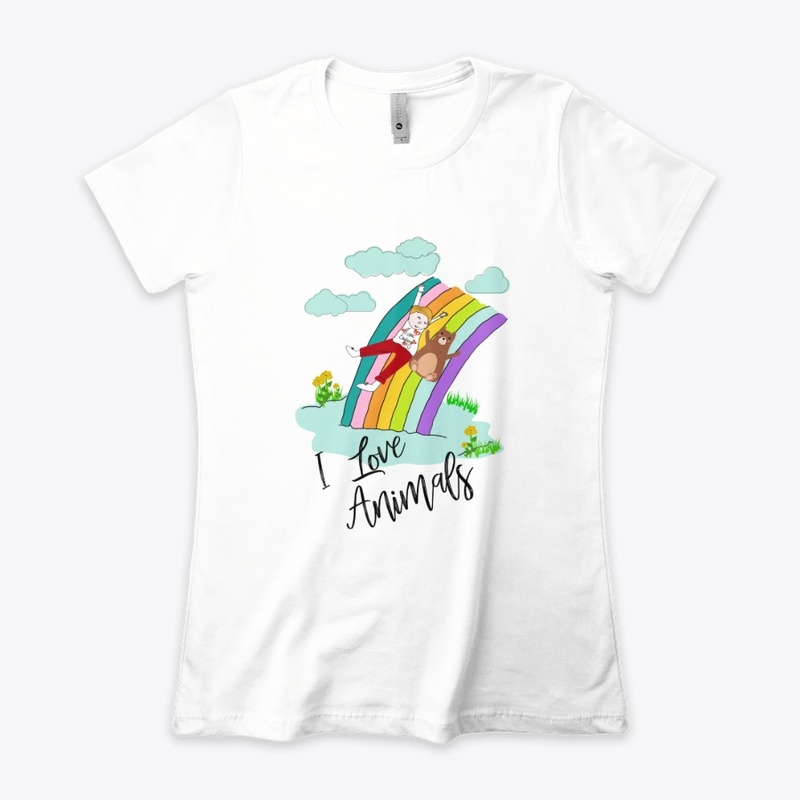 Trendy T shirt- I love Animals