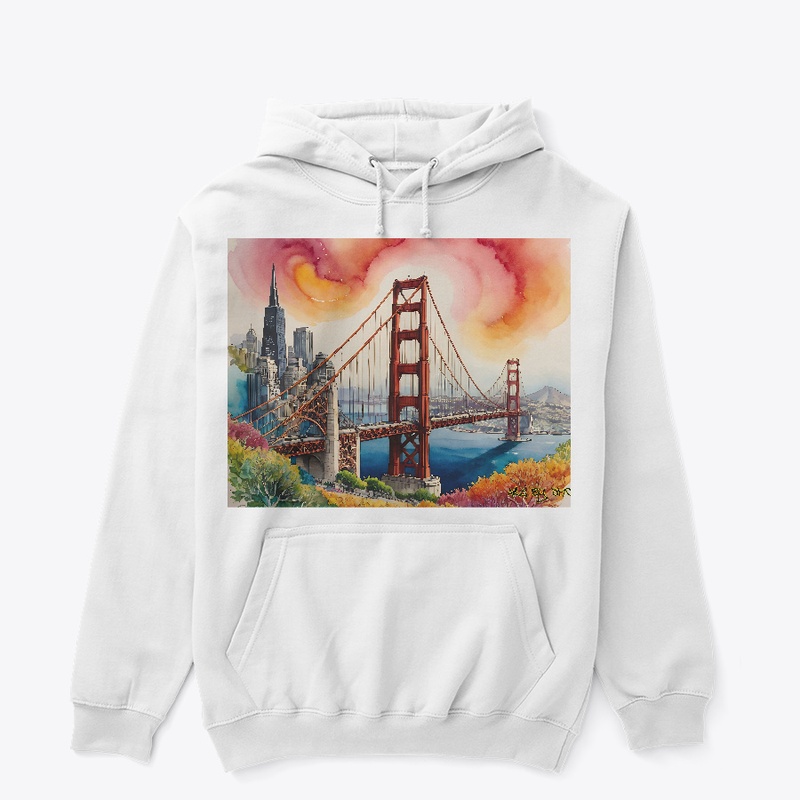 Golden Bridge Pastel/Water Color