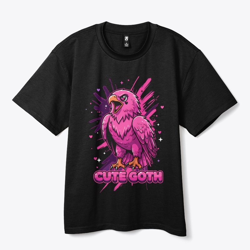 Cute Goth Pink Eagle Art