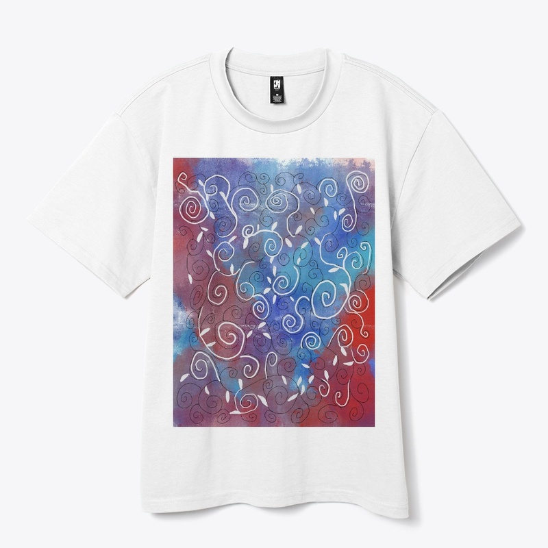 Blue and White Swirls