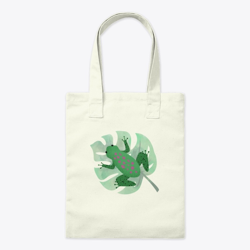 Cute Green Frog/Toad on Leaf