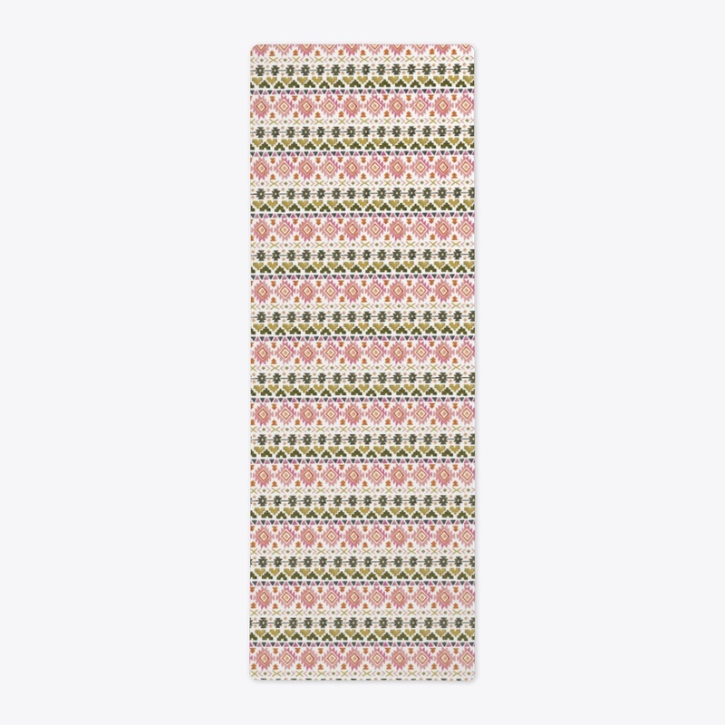 Watercolor boho tribal Yoga Mat