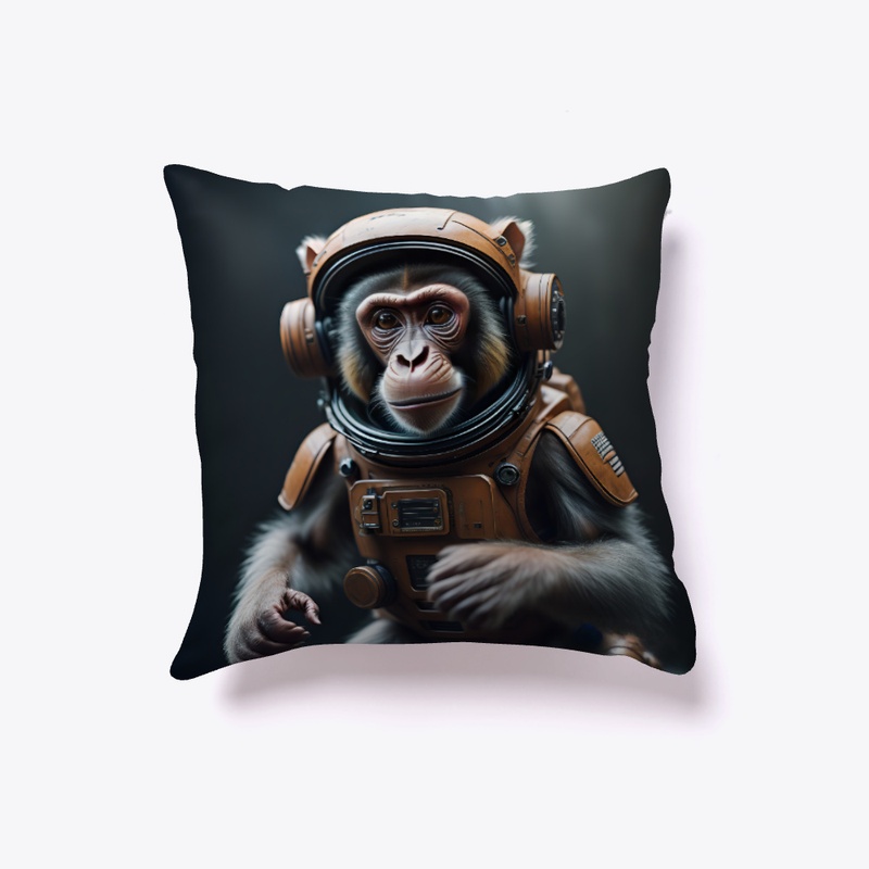 A monkey in a spacesuit