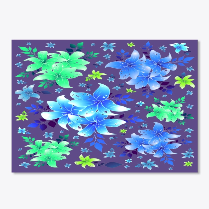 Blue green 6 leaved Lilly