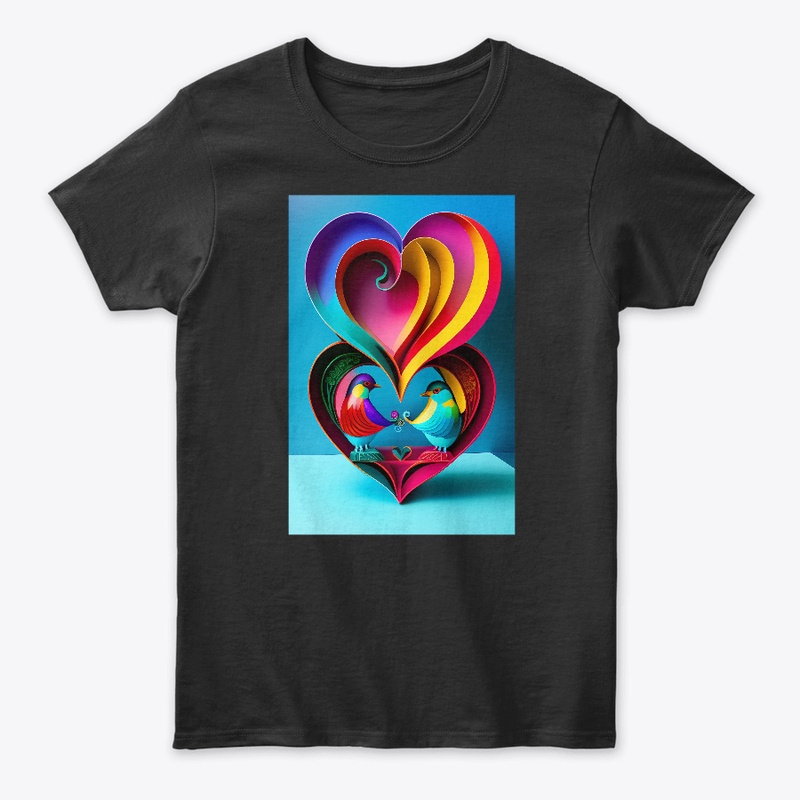 "Spread Love Chirping Lovebirds Tee"