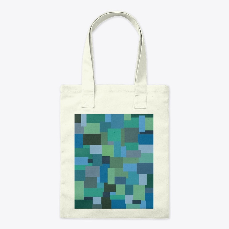 Abstract green blue block design