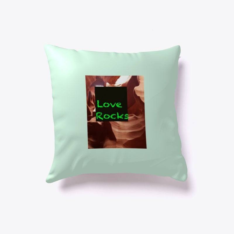 Love Rocks Funny Neon Green Nature Pic