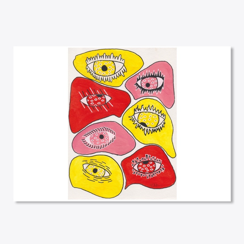 Always Watching Colourful Eye Print