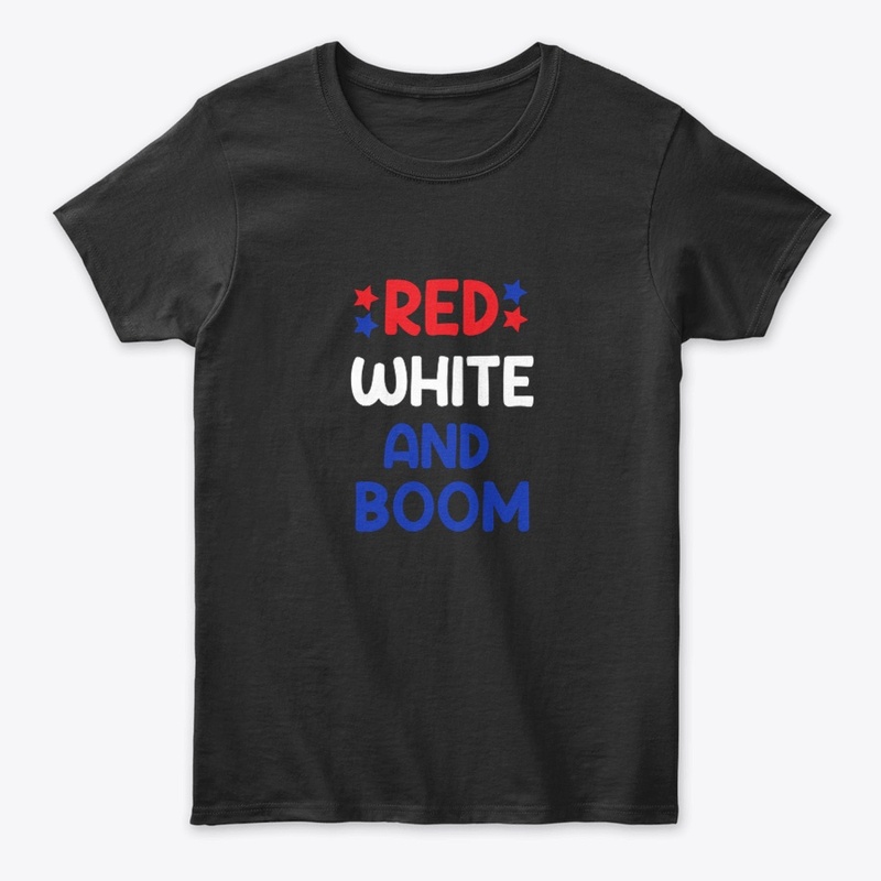 Red white and boom shirt,retro america 