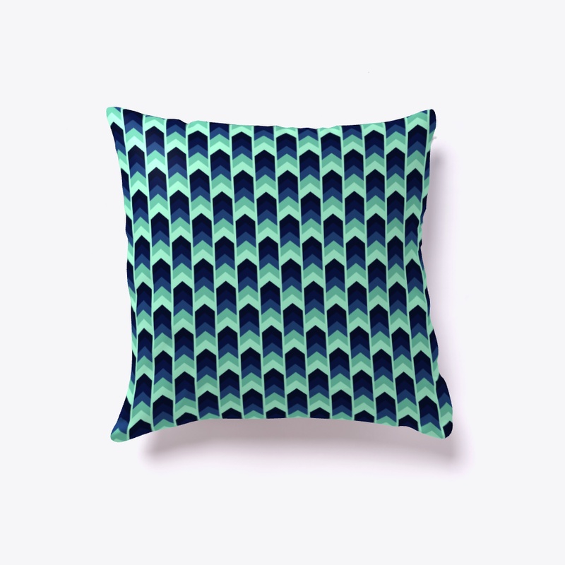 Retro Geometric Pattern Pillow