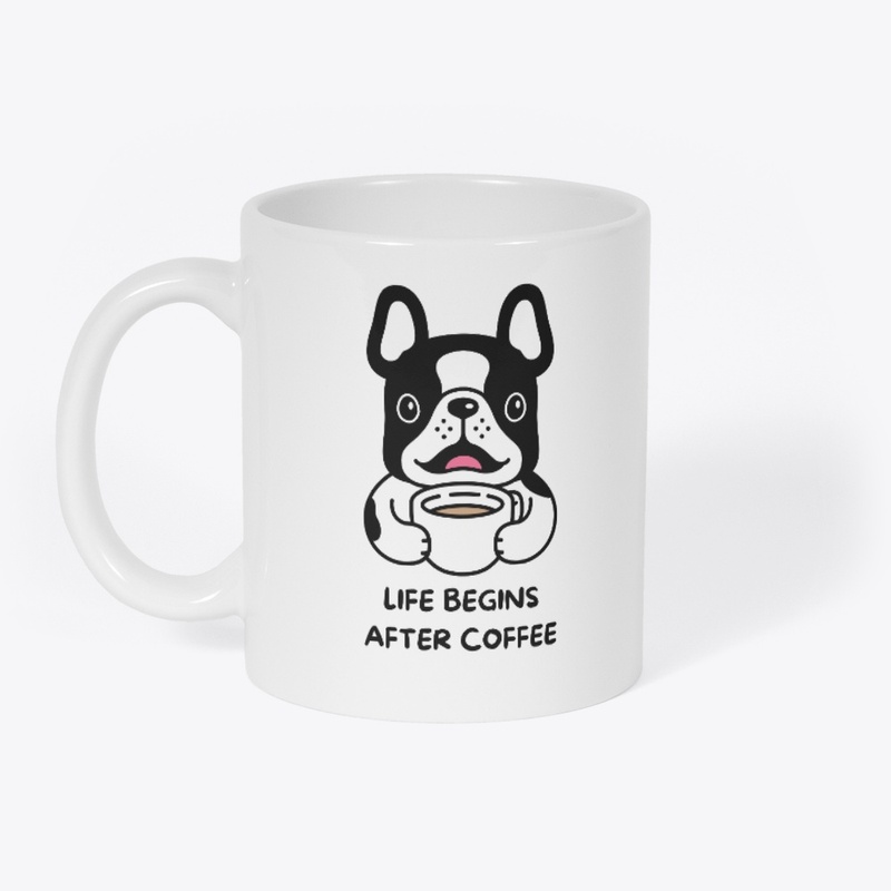 Coffee dog illustration