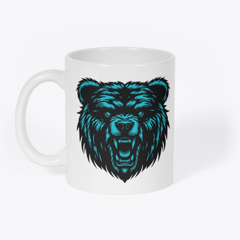 Powerful Angry Bear Artwork