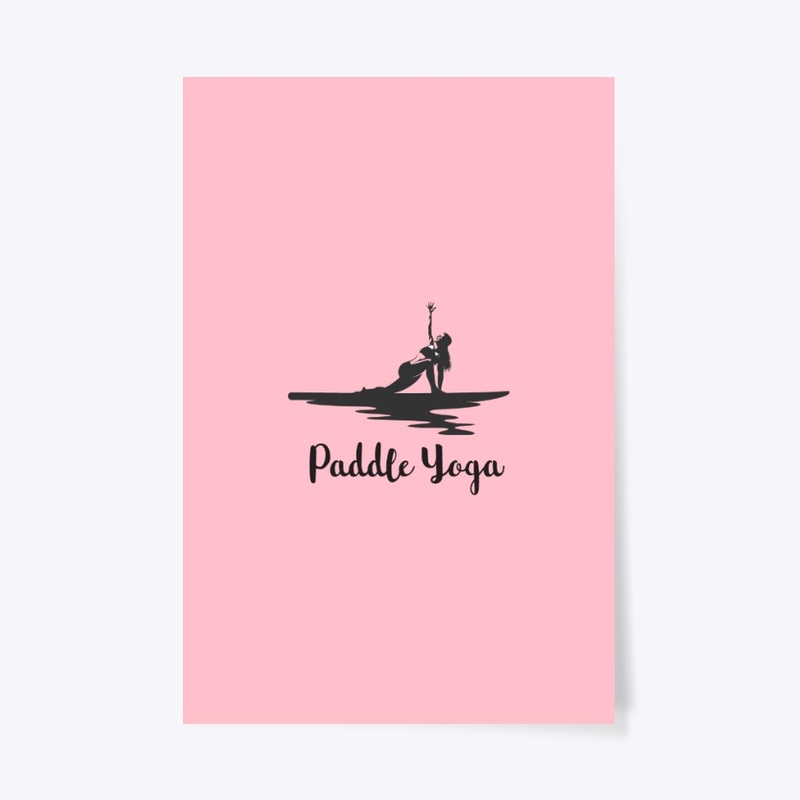 SUP, paddle board yoga woman silhouette
