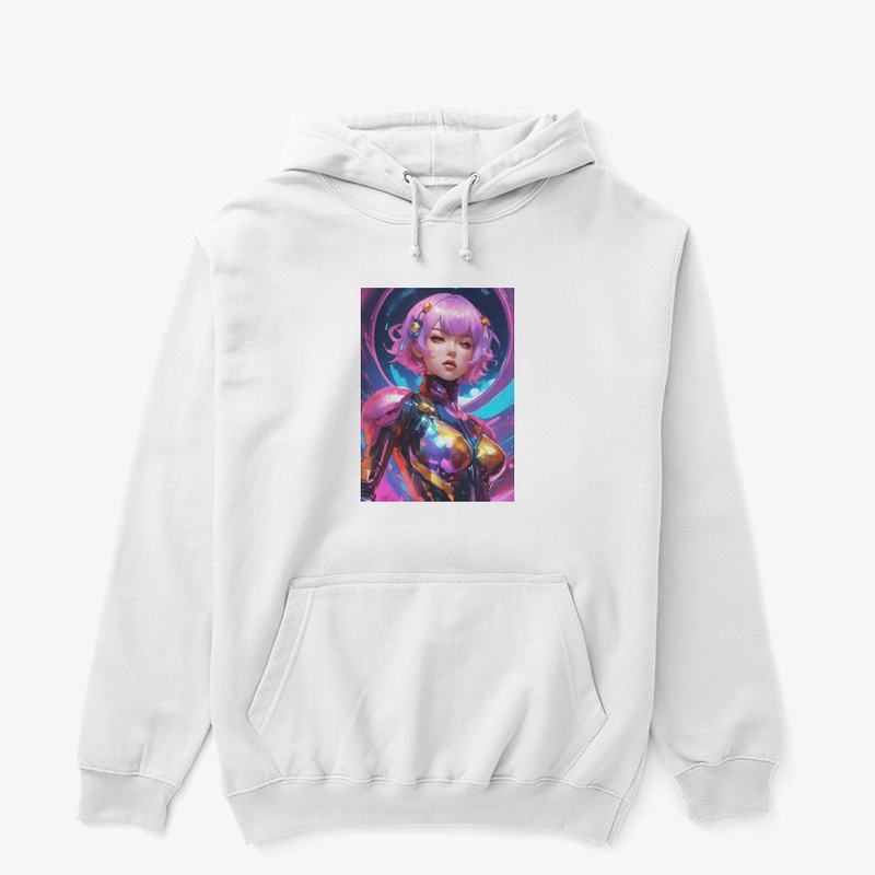 Chaotic maximalist anime illustration 