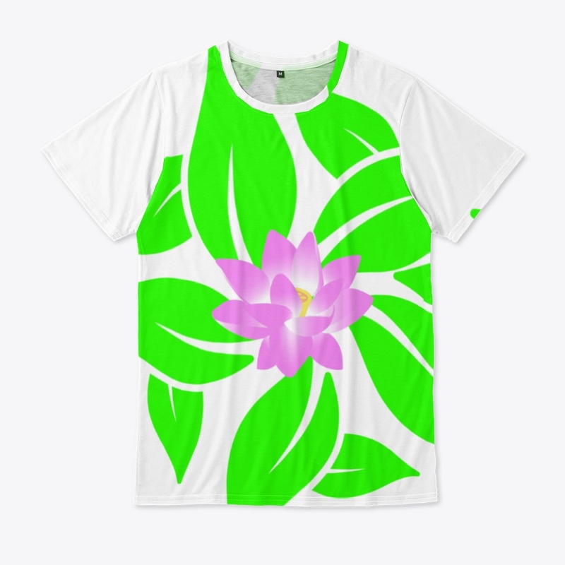 Lotus Flower between Green leaves 
