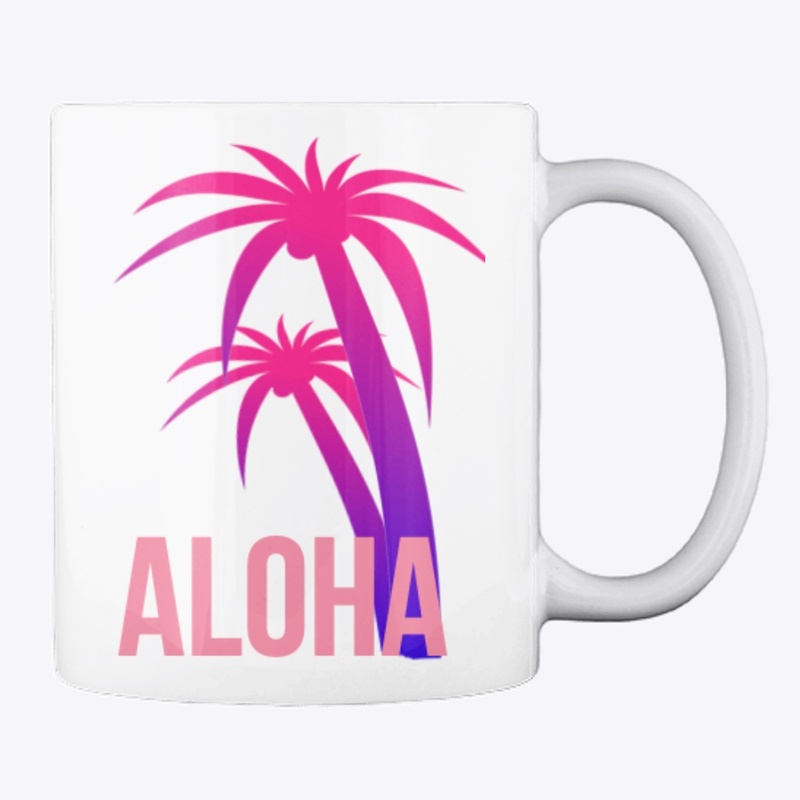 Home - Colorful Aloha pillow, towel, mug