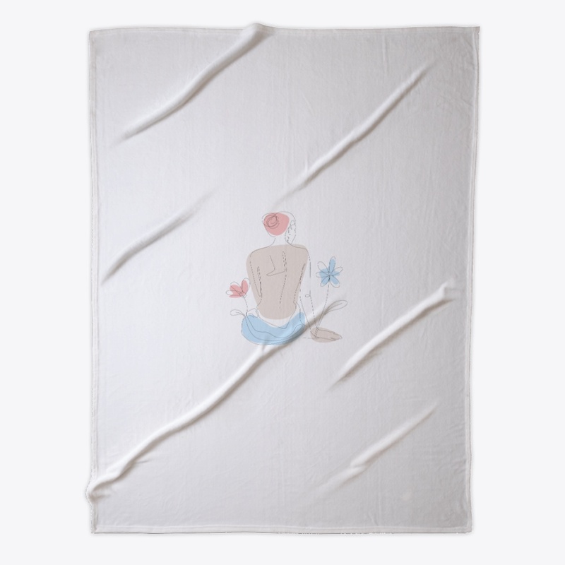 Abstract Woman back side Line Art 