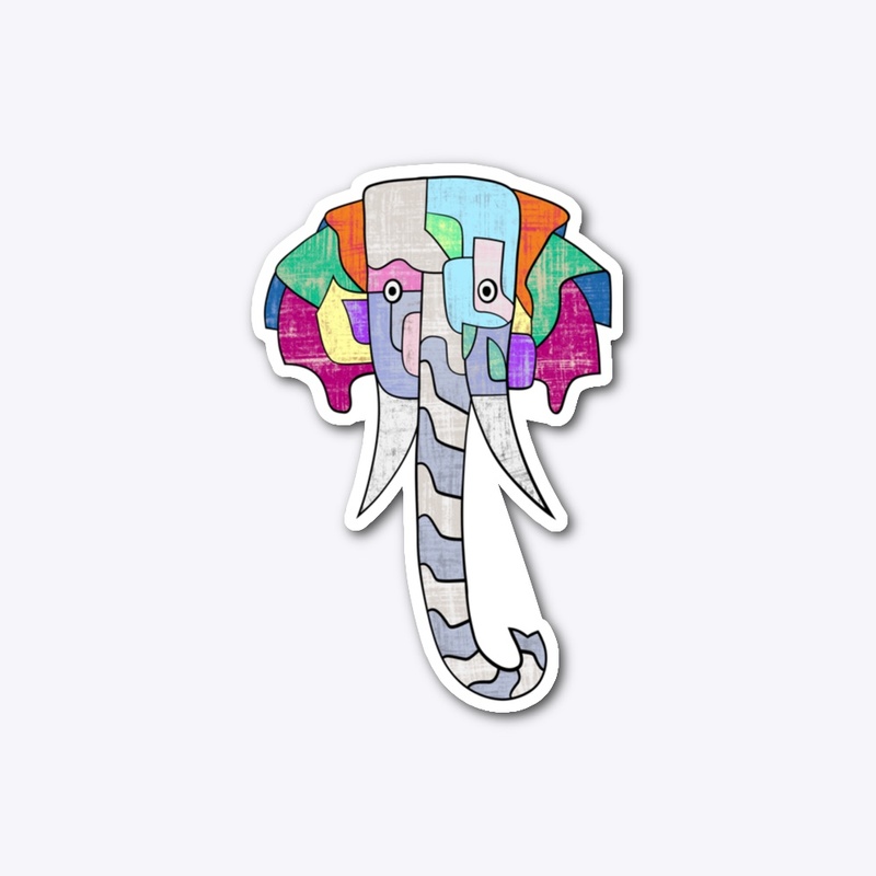 Cute and Colourful Elephant 