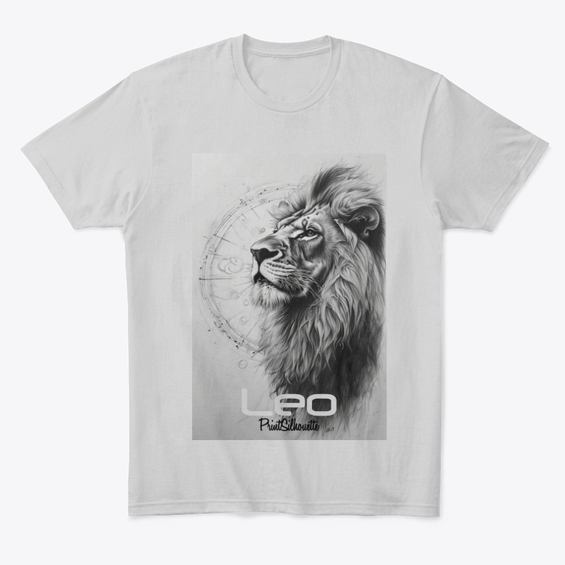 Leo zodiac black and white