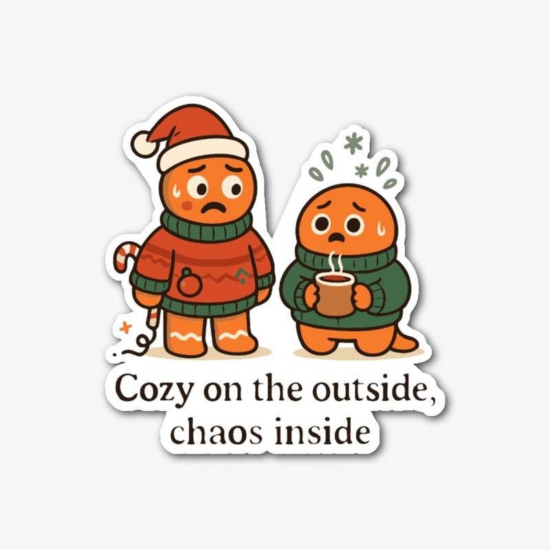 Cozy Outside Chaos Inside Winter Humor