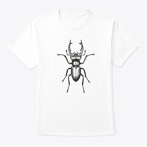 Stag Bug White T-Shirt Front