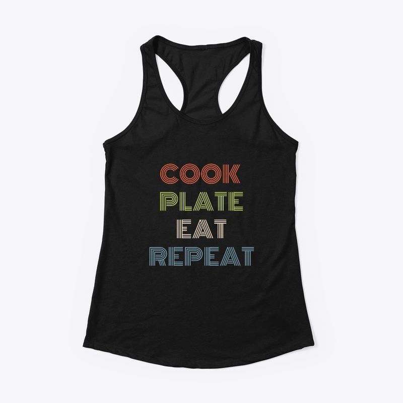 Cook, Plate, Eat, Repeat , Retro Design