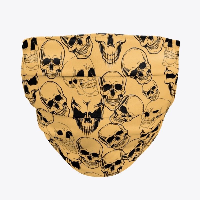 Skulls Design Fitted Polyester Face Mask