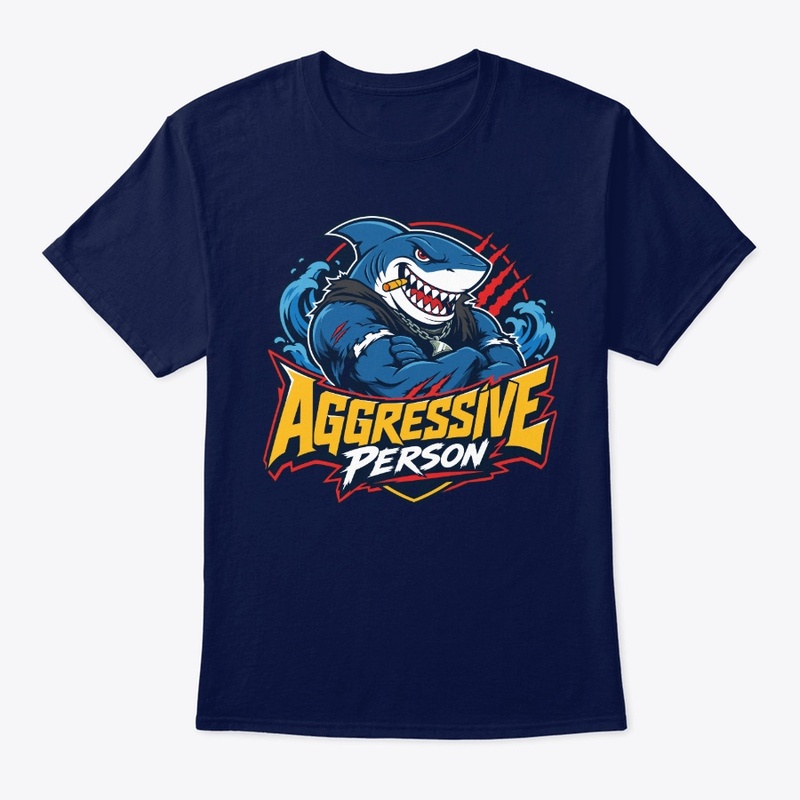 Aggressive Shark Mascot Gym Tee Logo