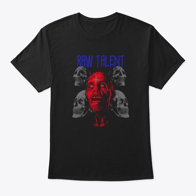 Raw Talent Zombie Skull Design