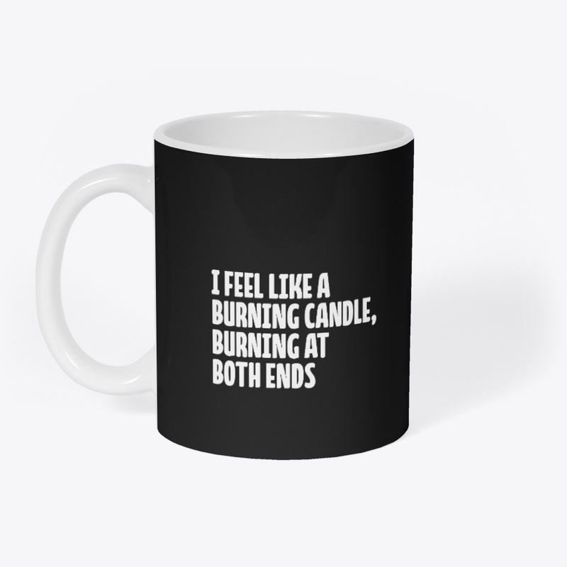 Burning candle - Black mug