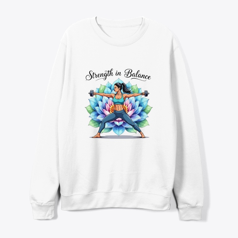 Warrior Yoga Pose with Dumbbells T-Shirt