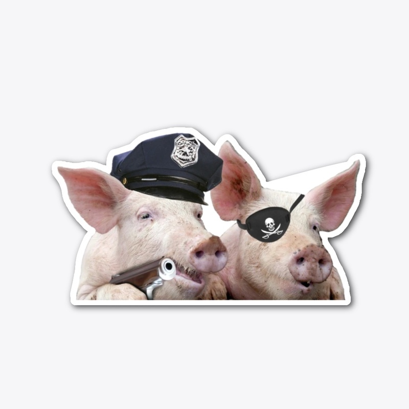 STICKER. Funny pigs car, pigs sticker 