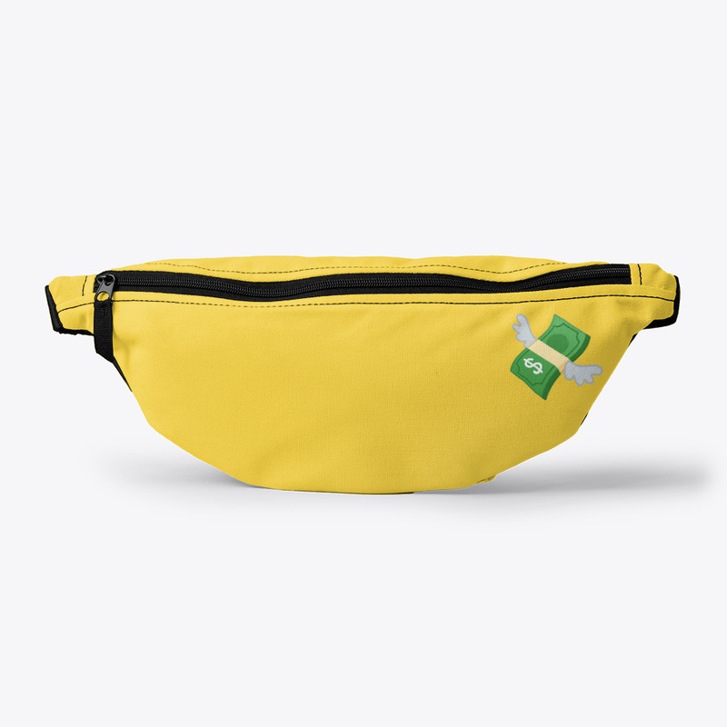 Fanny packs with dollar stickers