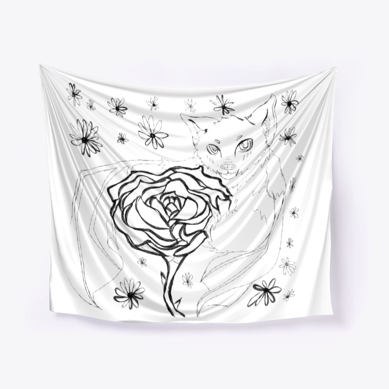 Blue Rose Bat lineart