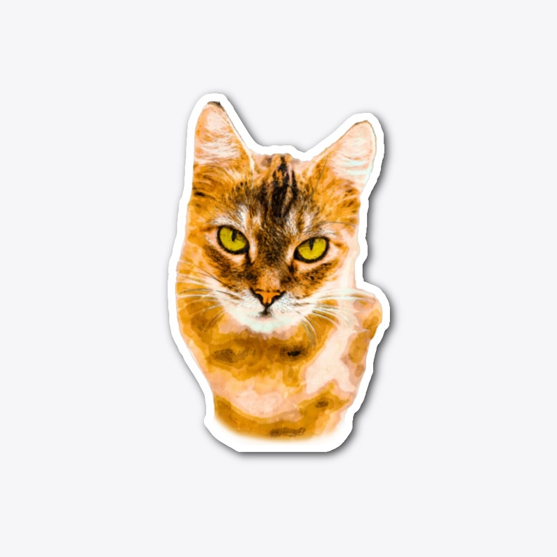 Ginger Cat Sketch Art No 1 - Cat