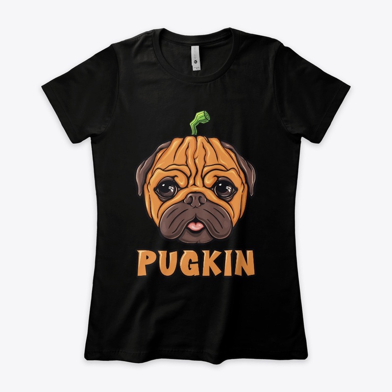 Pugkin - Halloween Pug Pumpkin Slim Fit 