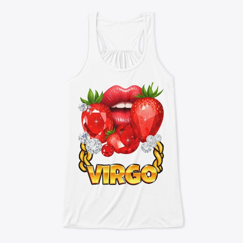 Virgo Zodiac Gold Chain Red Lips