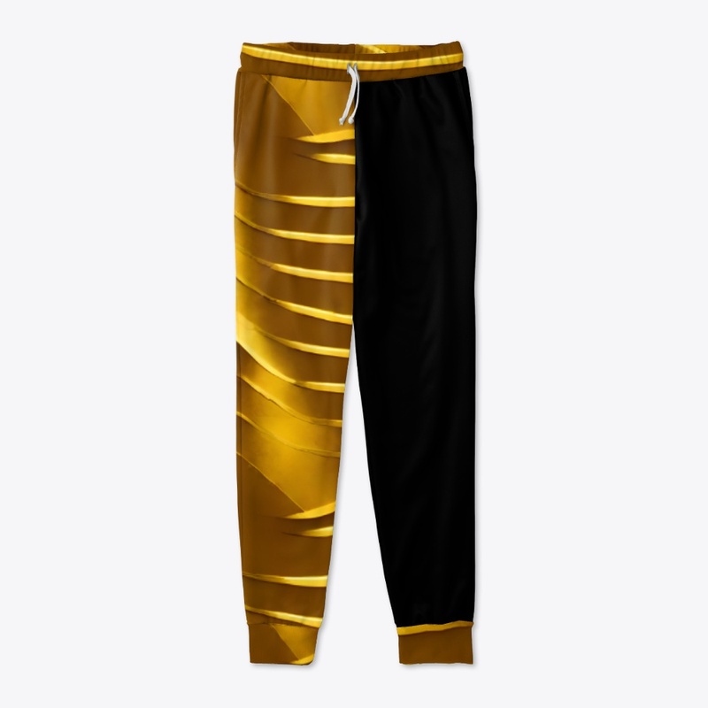 Gold and Black Abstract Lines 