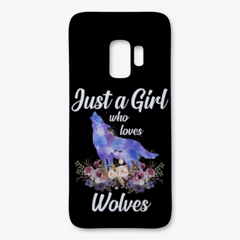 Girl Loves Wolves Watercolor Style