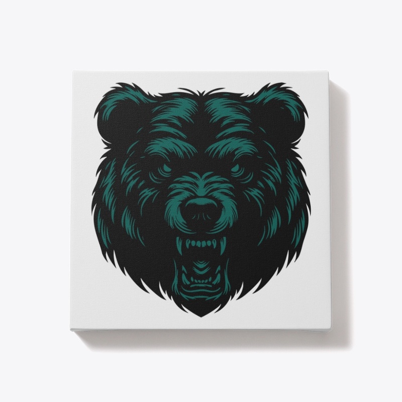 Angry Bear Head Design