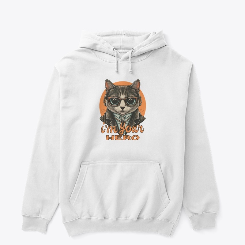 Leather Jacket & Hero Cat T-Shirt Design