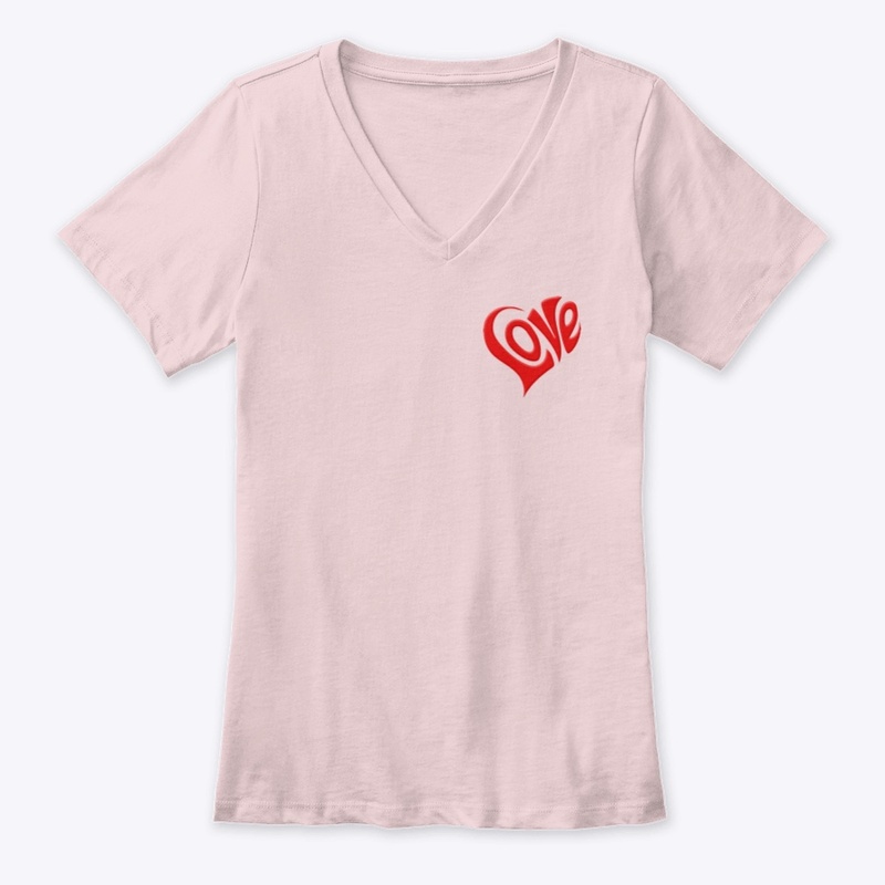 Heart-Shaped "LOVE" Typographic Design