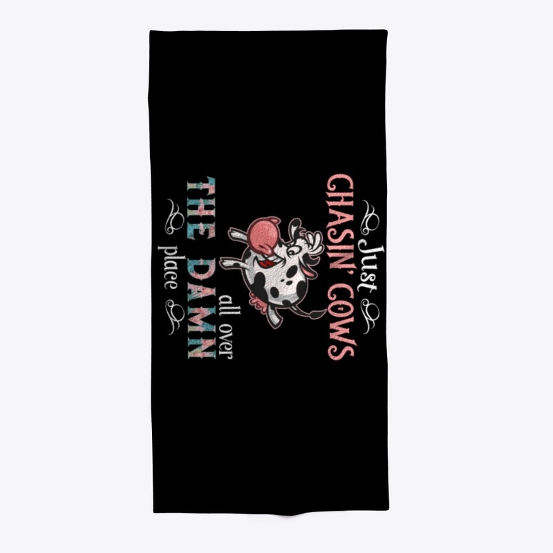 Farm Girl Chasin' Cows Over Damn Place