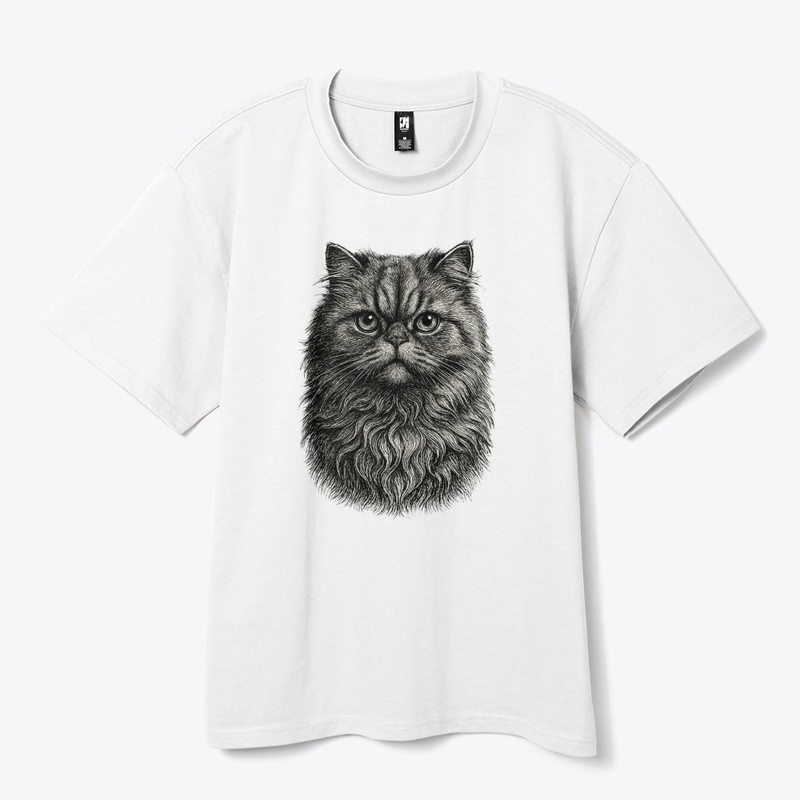 Vintage Persian Cat Art T-Shirt