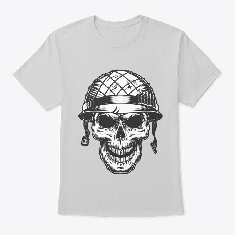 Skull in Soldier Helmet