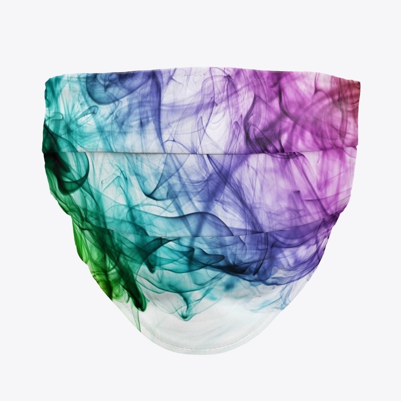 Multicolored smoke face mask