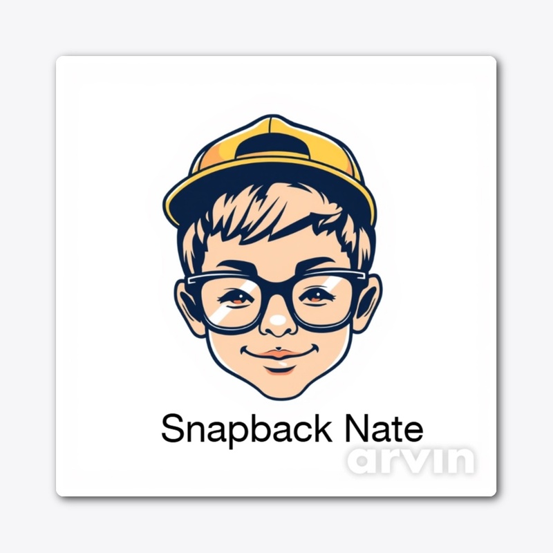 Snapback nate logo sticker