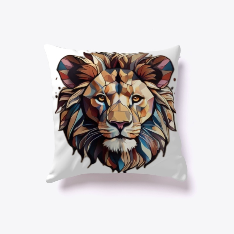 Kaleidoscopic lion illusion t-shirt