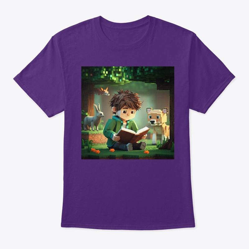 T-shirt (Boy reading book with animals)